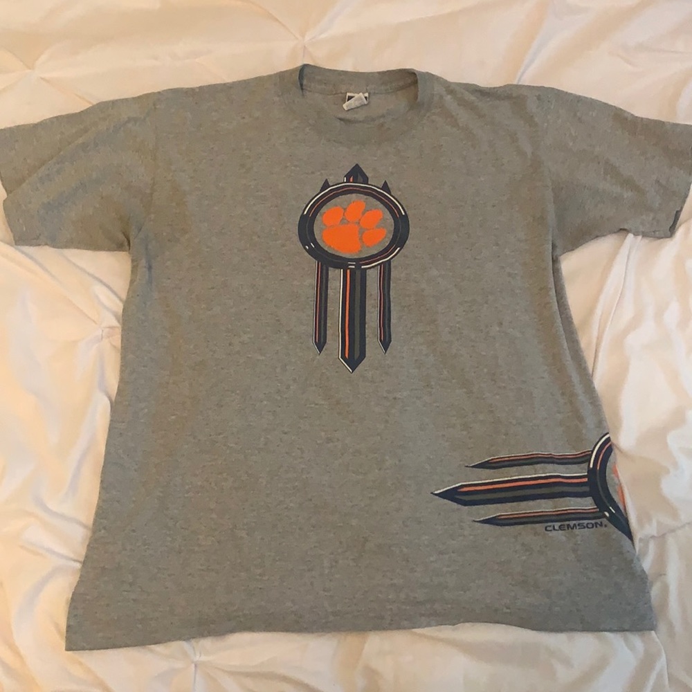 LATGE VINTAGE CLEMSON TIGERS EMBLEM T-SHIRT